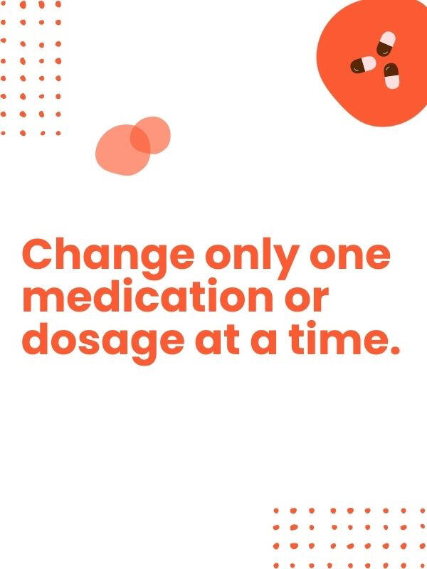 When more than one medication is started or changed at the same time, it can be difficult to determine if a new side effect or problem is due to one drug or another.