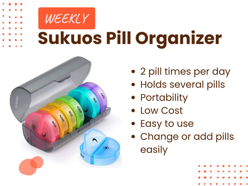 Sukuos Pill Organizer Lewy body Dementia